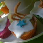 Cupcakes coloridos para fiesta de 15